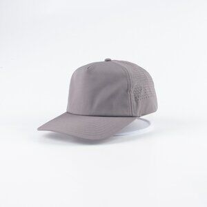 Blank 5 Panel Performance Soft Structured Hats- 12 pack in Color Gray